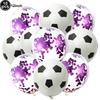 1set Soccer Balloons 12 Inch Football Balloon Green Confetti Party Latex Ballons Baby Shower Boy Soccer Birthday Party Supplies