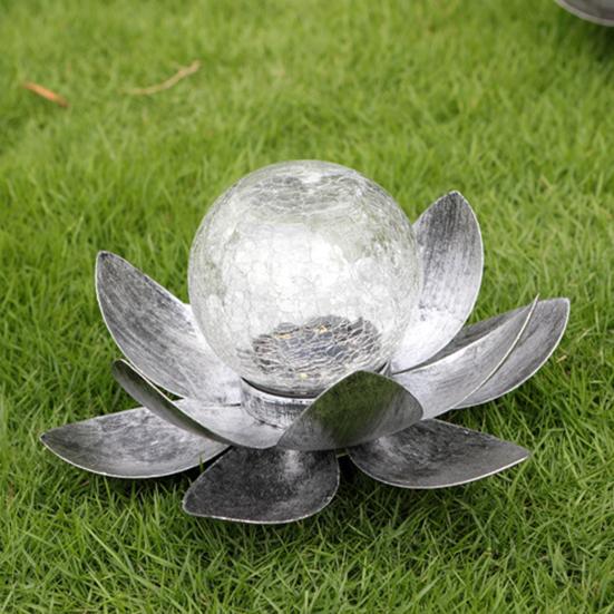 Солнечная лампа Lotus Light, автоматическое включение/выключение IP55, водонепроницаемый беспроводной дизайн, солнечная садовая лампа, украшение для лужайки, патио, улицы