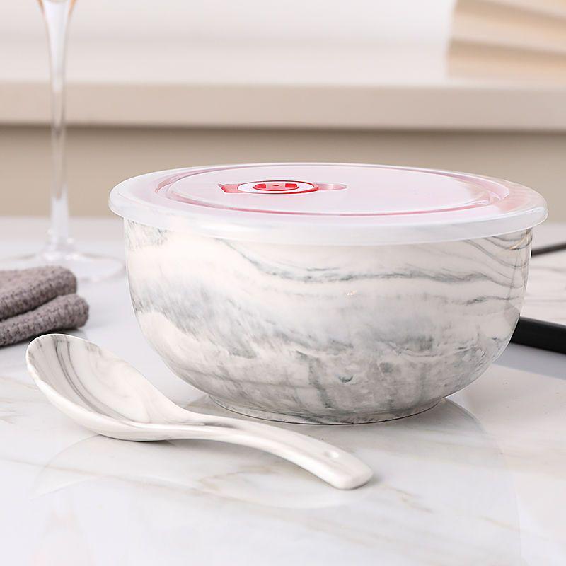 Japanese Ceramic Noodle & Soup Bowl - Large, Korean Style, Ideal for Couples & Students, Perfect Home Tableware.