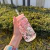 Бант Стекло Милая Чашка для Воды Мультяшная Стеклянная Чашка с Бантом Полосатая Кружка для Кофе Домашняя Фруктовый Чай Лимонад Подарок для Девочек Милый Рисунок