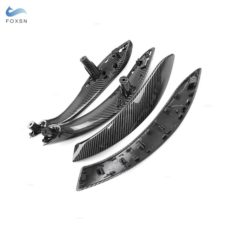 Для BMW 3 4 серии F30 F31 F32 F34 F36 F80 F82 F83 Интерьер автомобиля Ручка задней двери Потяните крышку ABS Карбоновая текстурная отделка