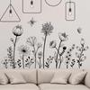 Floral Butterfly Wall Art Room Decorative Wall Sticker Self-adhesive Plain Flower Butterfly Wall Sticker Living Room Bedroom