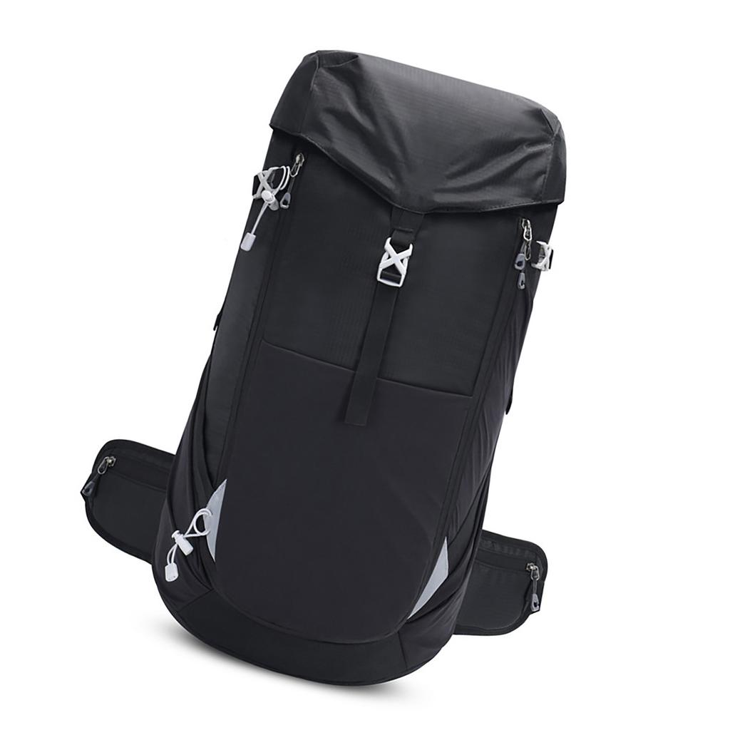 50L Camping Bag Oxford Cloth High Capacity Mountaineering Backpack for Outdoor Hiking Black