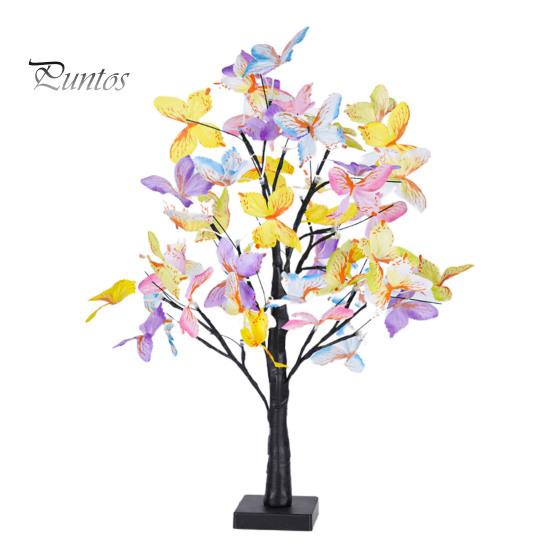 Освещенная искусственная береза светодиодная лампа-бабочка с самодельными регулируемыми ветками мягкое свечение настольная лампа украшение для вечеринки