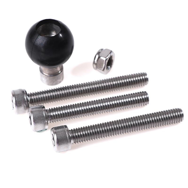 Зажим для руля мотоцикла, основание 1 дюйм 25 мм, шар с винтами M8 для крепления Ram