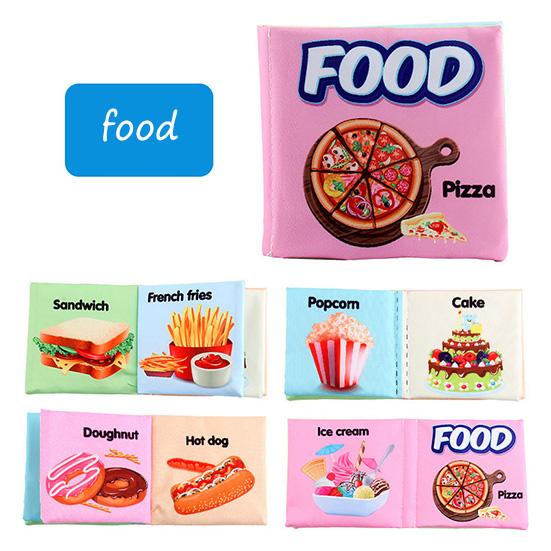 Детская тканевая книга, книга для раннего образования, английская тканевая книга, хвосты животных, познавательные игрушки для раннего образования