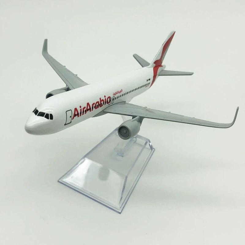 16 см Модель самолета Airbus 320 авиакомпании Air Arabia Металлический сплав Литье под давлением Коллекция Сувенир Самолет Игрушка Масштаб 1/400 Самолеты