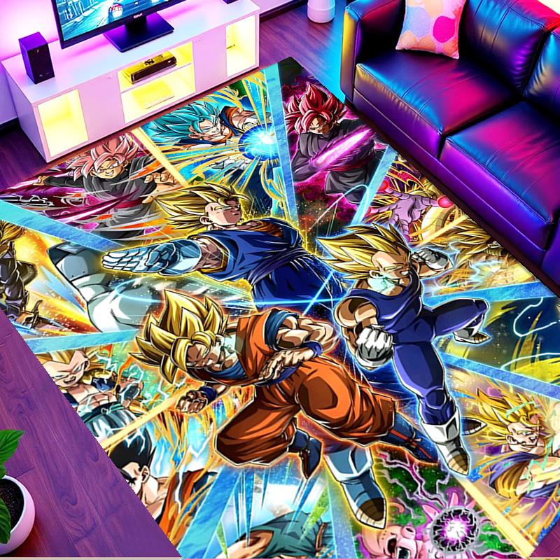 DRAGON BALL Print Rug, Washable Floor Carpet, For Entryway Dorm Laundry Room Office Study, Home Decor Birthday Christmas Gift
