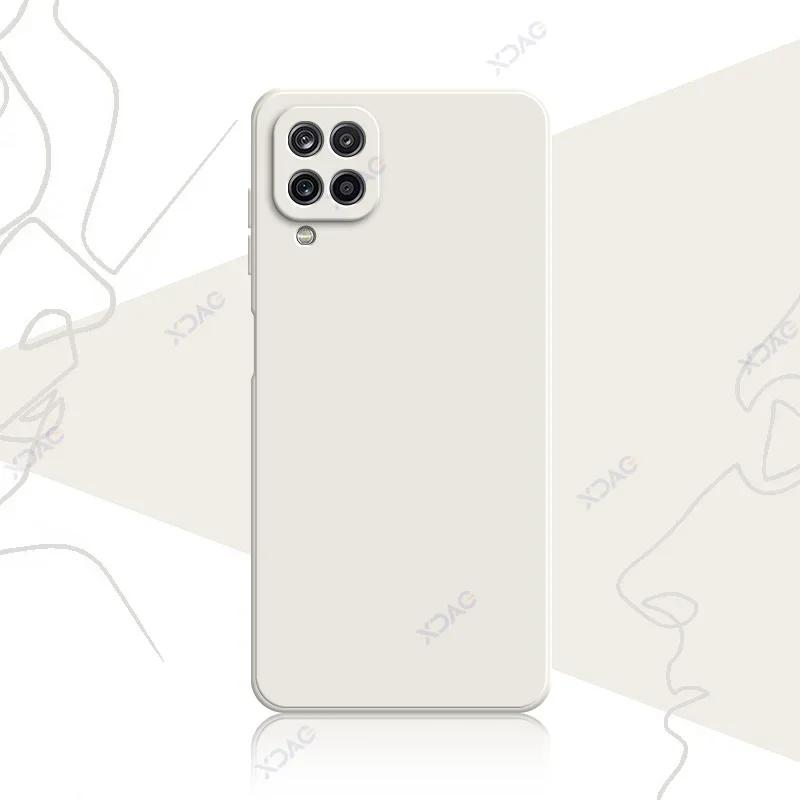 Модный чехол для телефона Samsung Galaxy A12 A22 4G 5G SamsungA12 SamsungA22 квадратный жидкий силиконовый мягкий задний чехол-щиток