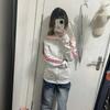 Harajuku Sports Streetwear Классические топы Модная одежда для женщин Y2K Chic Прямые плечи Толстовки с длинным рукавом Куртки Пальто