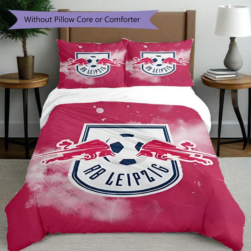 3pcs Duvet Cover Set (1*Duvet Cover + 2*Pillowcase, Without Core), RB Leipzig Print Bedding Set, Bedroom Decor, All‑Season, Birthday Gift