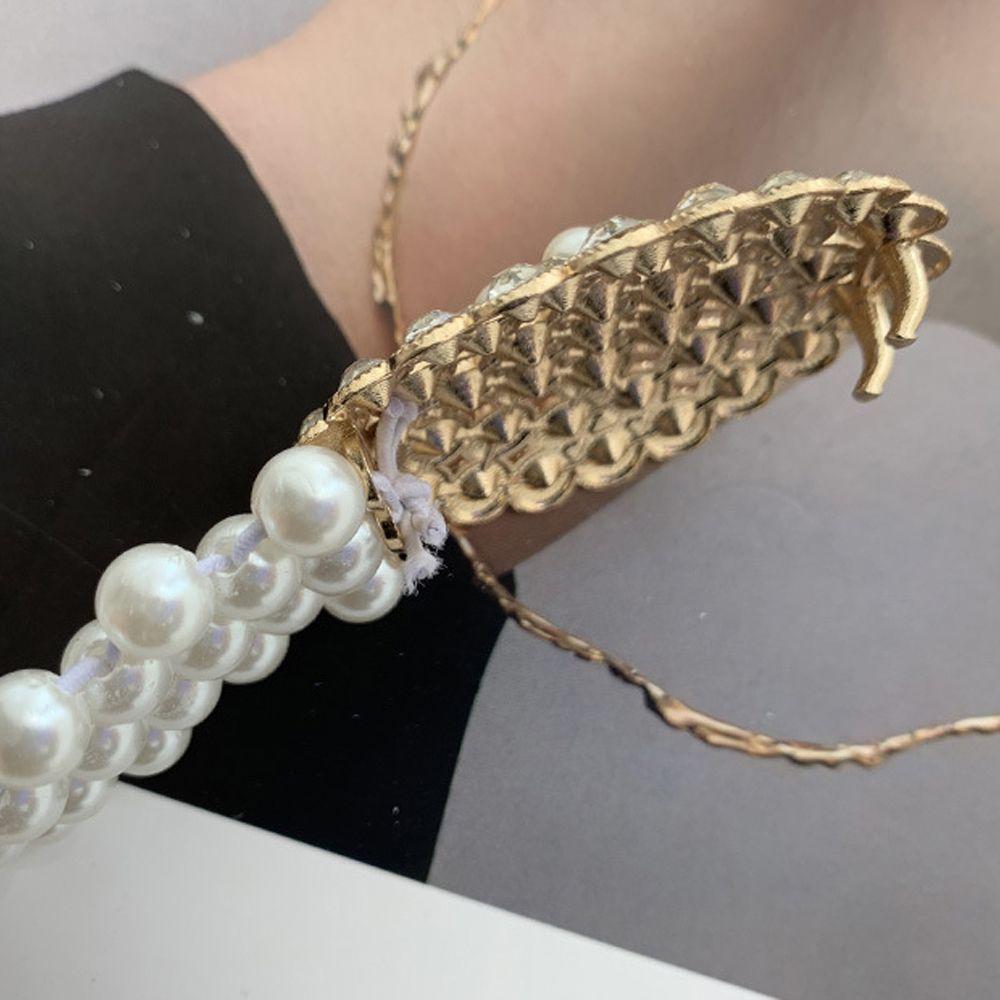 Elastic Metal Buckle Flower For Girls Dress Decoration Faux Pearl Korean Belt Women Waistband