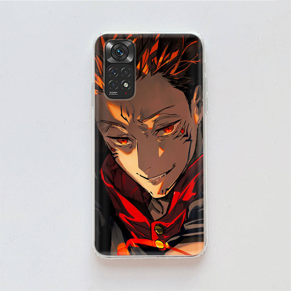 Чехол DT17Jujutsu Kaisen для Samsung A04 A14 A23 A34 A54 M23 M33 M52 M53 Realme 10 9 C30S C35 C55 VIVO Y02S Y21 Y33S Y51 X80 Pro Прозрачный чехол