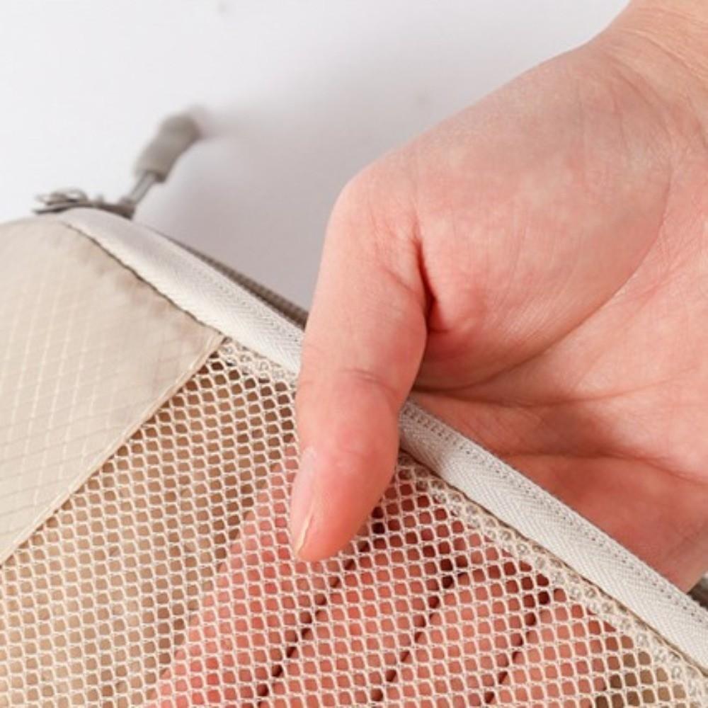 5Pcs Compression Luggage Organizer Packing Cubes Mesh Surface Clothes Storage Bag  Dormitory