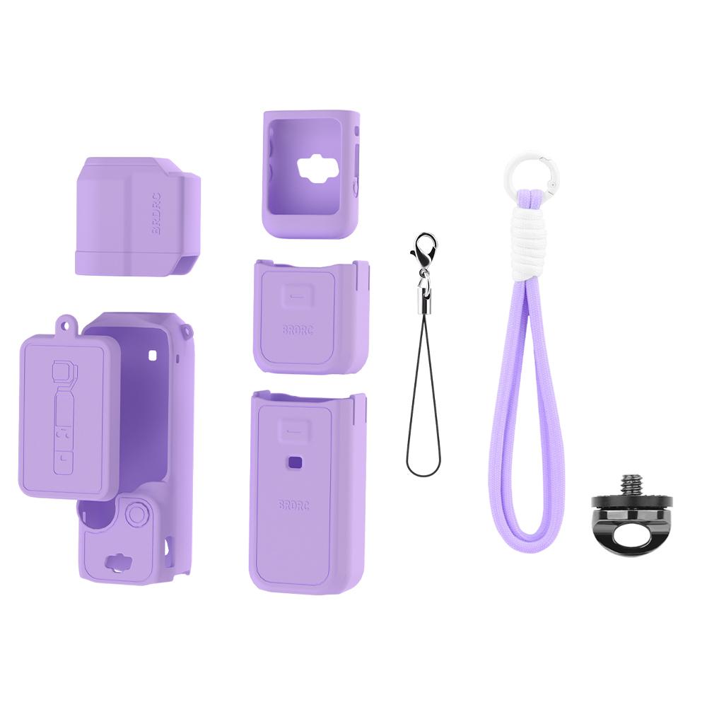 BRDRC Pocket 3 Silicone Cover Soft Silicone Protective Case Lens Protector Sleeve Handle Shell for DJI OSMO Pocket 3 Accessorise