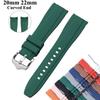 20 мм 22 мм Мягкий силиконовый ремешок для часов для Omega для Swatch для Seiko Ремешок Мужской Женский Изогнутый конец Дайвинг Резина Спортивный Браслет для часов