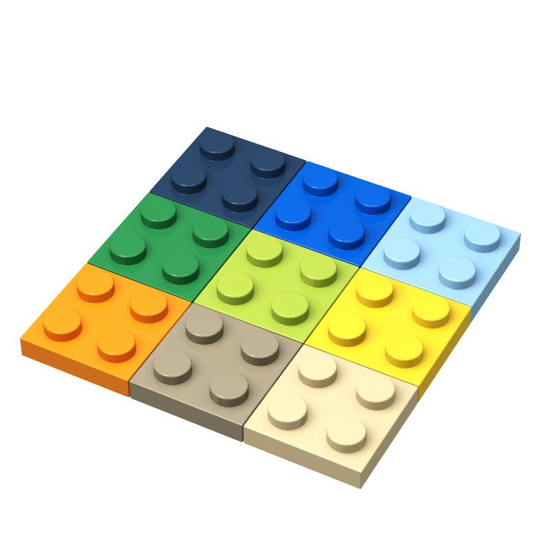 80 шт. Пластина 2x2 точки Разноцветная Совместимая с 3022 94148 Самоблокирующиеся Кирпичи Строительные Блоки Игрушки Аксессуары