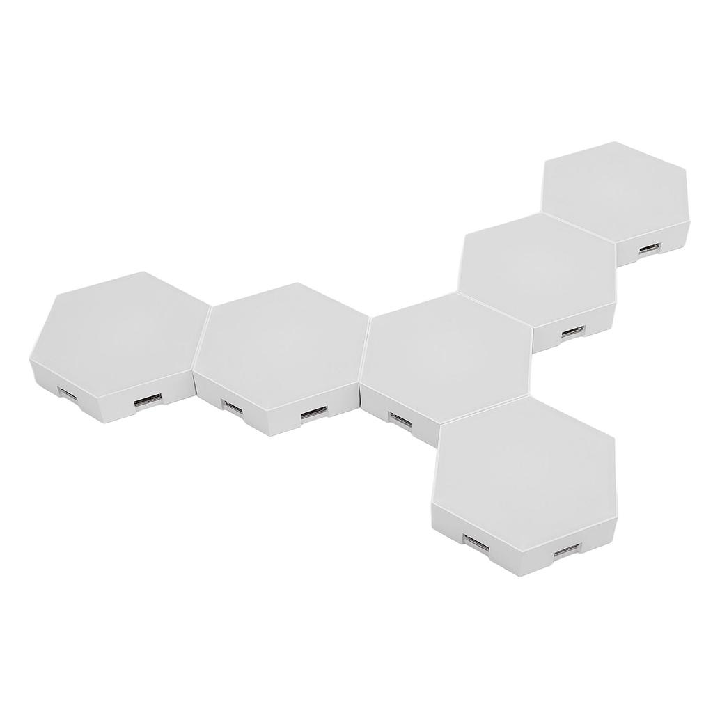 6 комплектов Bluetooth Hex Wall Light RGB 16 миллионов цветов Music Sync APP Remote Control LED Light Panel