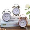 Retro Design Alarm Clock Metal Bell Creative With Mute Pointer Electronic Wall Watch Student Luminous Home Bedroom Bedside