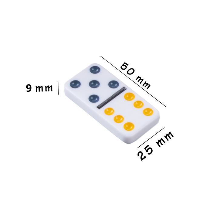 Коробка для домино «Мексиканский поезд» — 12 двойных — ENGELHART — 91 толстое и красочное домино