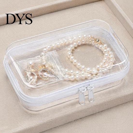 Earphone Cable Carrying Case Clear Zipper Storage Bag, Durable Hard Shell Portable Case, Pill Box for Travel Dustproof Container, Headphones Pills And