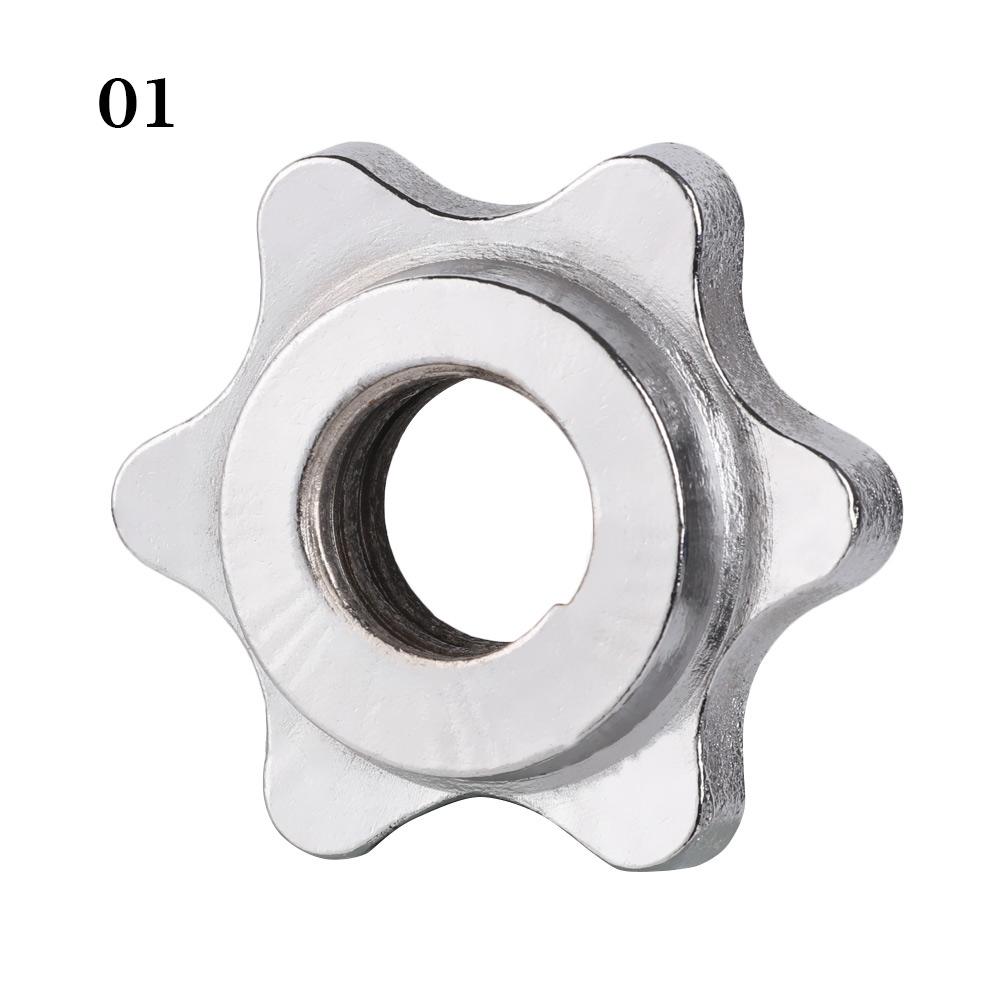 Durable Weight Gym Dumbbell Spinlock Collars Spin Lock Screw Check Nut Barbell Bar Clips
