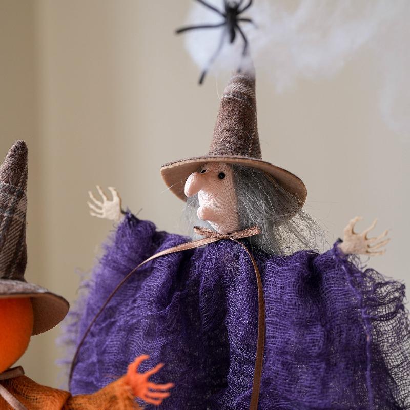 Cute Halloween Witch Pendant Halloween Decoration Home Decor Pumpkin Ghost Witch Hanging Pendant Halloween Creative Decoración