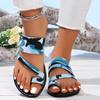 2024 Summer Bohemian Flat Shoes for Women New Fashion Clip Toe Gladiator Slippers Female Plus Size Soft Beach Flip Flops Zapatos