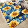 Sunflower Print Kitchen Mat Rug Set Doormat Carpet Non-Slip for Farmhouse Hallway Home Office Sink Laundry Room Floor Decor