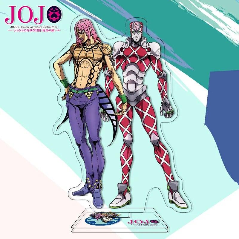 Jojos Bizarre Adventure Stand Model Plate Stone Ocean Series Jolyne Cujoh Weather Report Figure Acrylic Stands Holder Desk