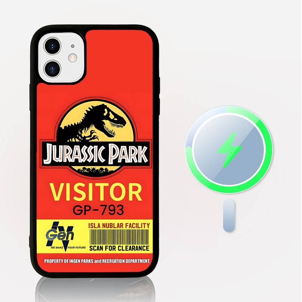 J-Jurassic Park Dinosaur World For Magsafe Magnetic Wireless Phone Case For IPhone 17 16 15 14 Plus 13 12 11 Pro Max Cover