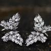Супер Блестящие Стразы Цирконий Серьги-Бабочки Дизайнерские Премиальные Серьги-Пуссеты Женские Серьги с Серебряной Иглой