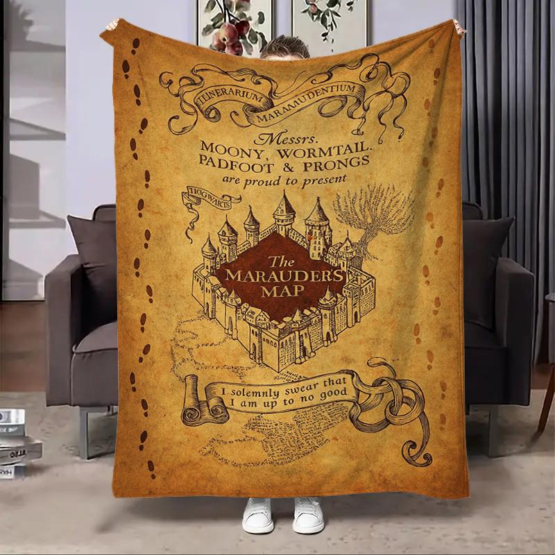Мягкие пледы-карты Мародеров, Фланелевый плед с 3D-печатью для гостиной, дивана, кемпинга, пикника, путешествий, теплый плед, праздничные подарки