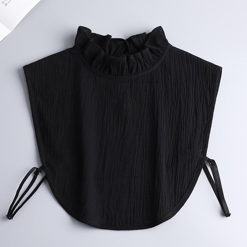 Stand Fake Collar Blouse Cotton Detachable Shirt Collar False Collar Woman Lapel Blouse Top Tie for Women Decor