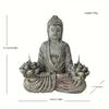 1pc Lighthouse Buddha Statues with LED Lights, Solar-Power Buddha Sculpture Decor for Home Garden, Yard, Patio, Yoga.