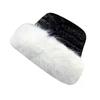 Fox Fur Plush Hat for Women, Winter Korean Style, Face-Slimming, Thickened and Warm Fisherman Hat, Japanese Style, Large Head Circumference,