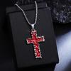 Мужское европейское и американское хип-хоп ожерелье с крестом - Модная длинная цепочка-свитер из титановой стали