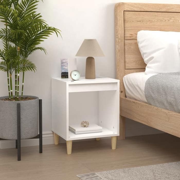 Maison Exclusive - Tables de chevet 2 pcs Blanc 40x35x50 cm