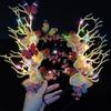 Plastic LED Glow Headband LED Lights Luminous Deer Horn Hair Band Flashing Headband  Children Toys