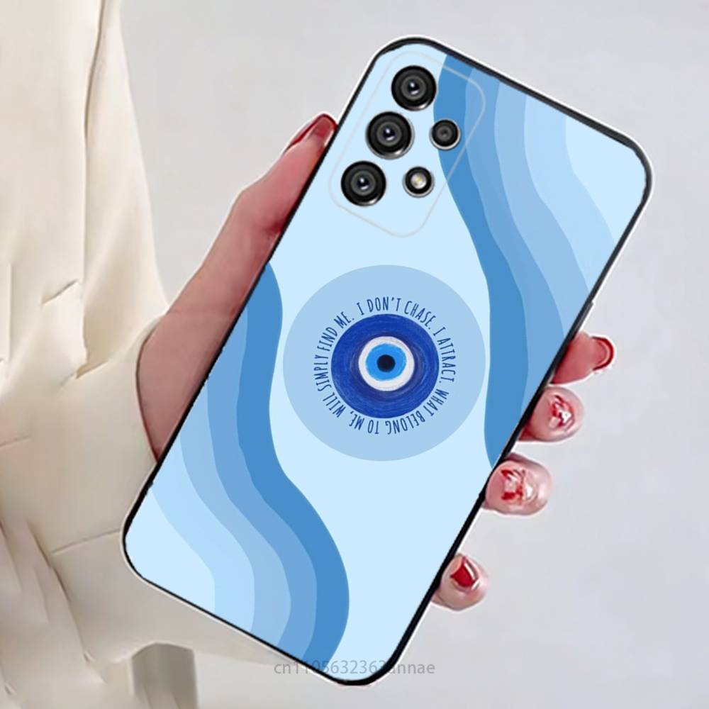 Чехол для телефона с принтом Синий Глаз Удачи и Сглаза для Samsung Galaxy A73,23,53,33,14,24,13,72,22,52,32,54,A34 Мягкий чехол