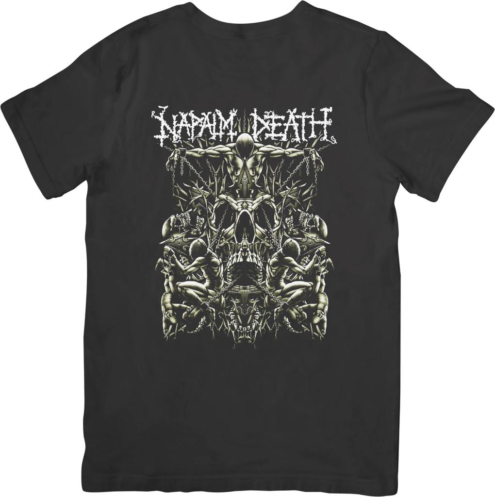 Napalm Death Music Футболка унисекс для мужчин и женщин, качественный хлопок, черная