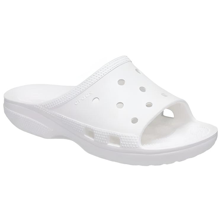 Crocs Классические Удобные Шлепанцы Модные EVA Противонатирающие Сандалии-слайды Мужская Обувь Белый 212029-100
