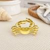 Yousheng Crab Napkin Ring, Reusable Metal Napkin Holder, Coastal Crab Napkin Holder for Summer Gatherings Beach House Parties