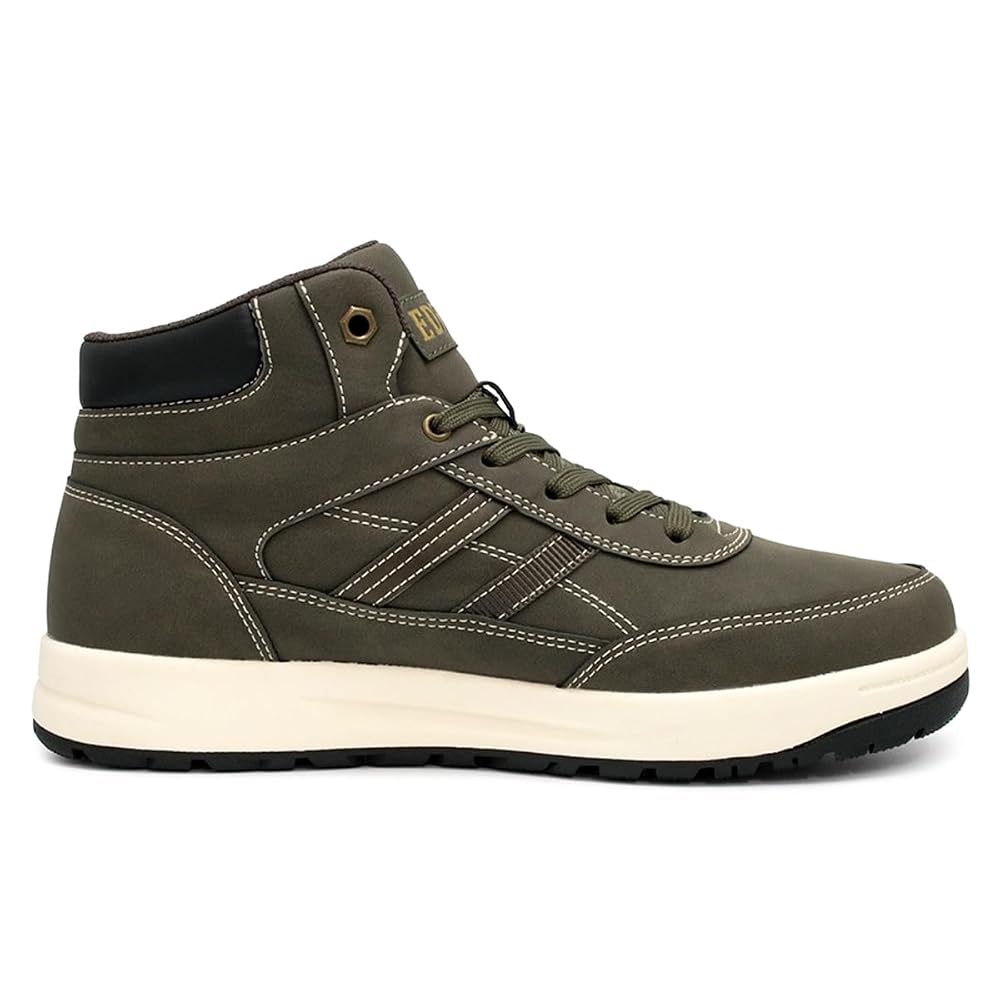 Edwin Waterproof Sneakers for Men, High-Top Sneakers, PU Leather, High-Quality Material, Suede-like