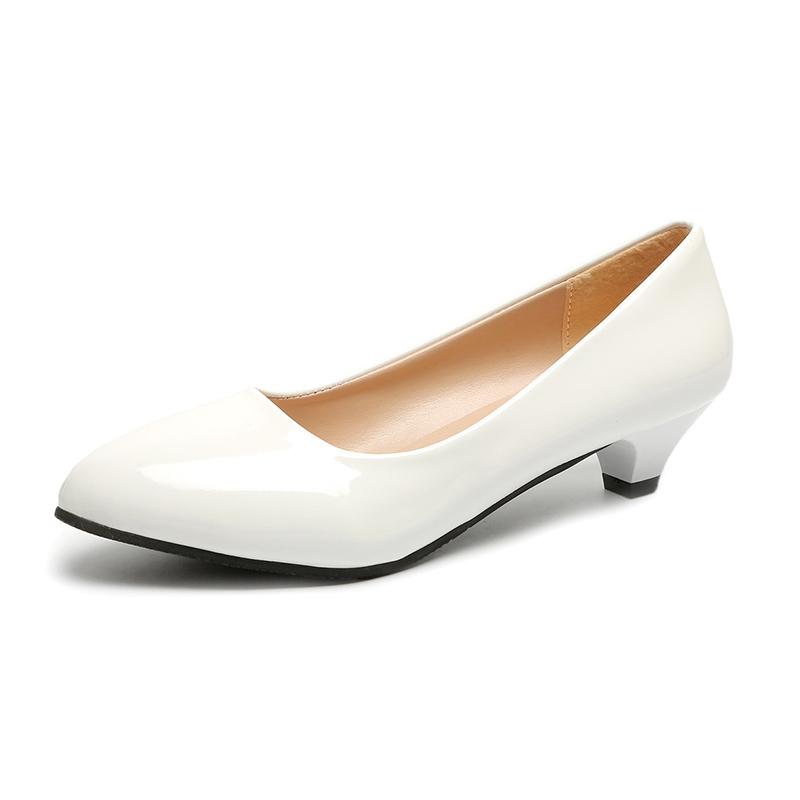 Модные туфли-лодочки на высоком каблуке с круглым носком, яркие, больших размеров, с мелким вырезом, студенческие, новая коллекция весна-осень 2025, профессиональные туфли