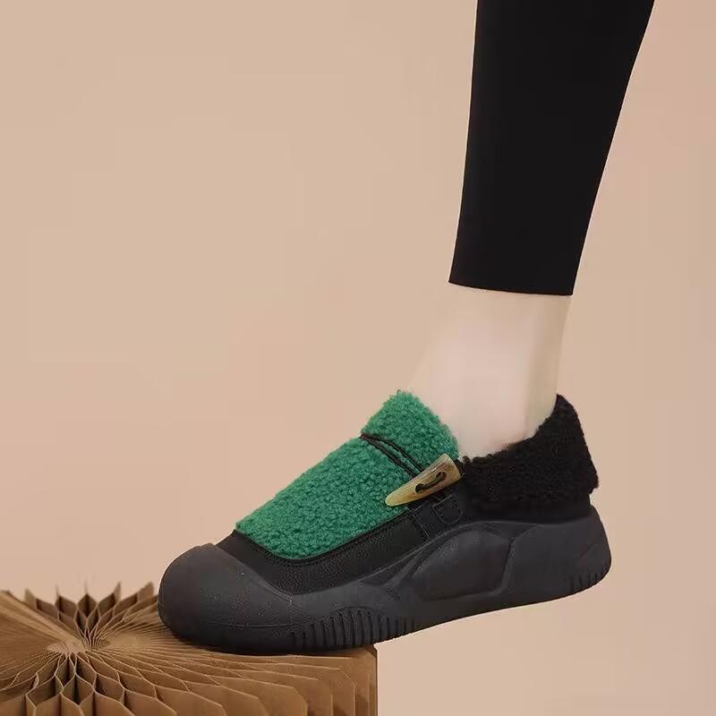 Женская зимняя спортивная обувь Bean Shoes с подкладкой на одну ногу, теплая, удобная, вулканизированная