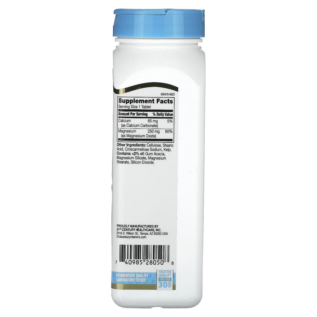21st Century Magnesium, 250Mg, 250 Tablets