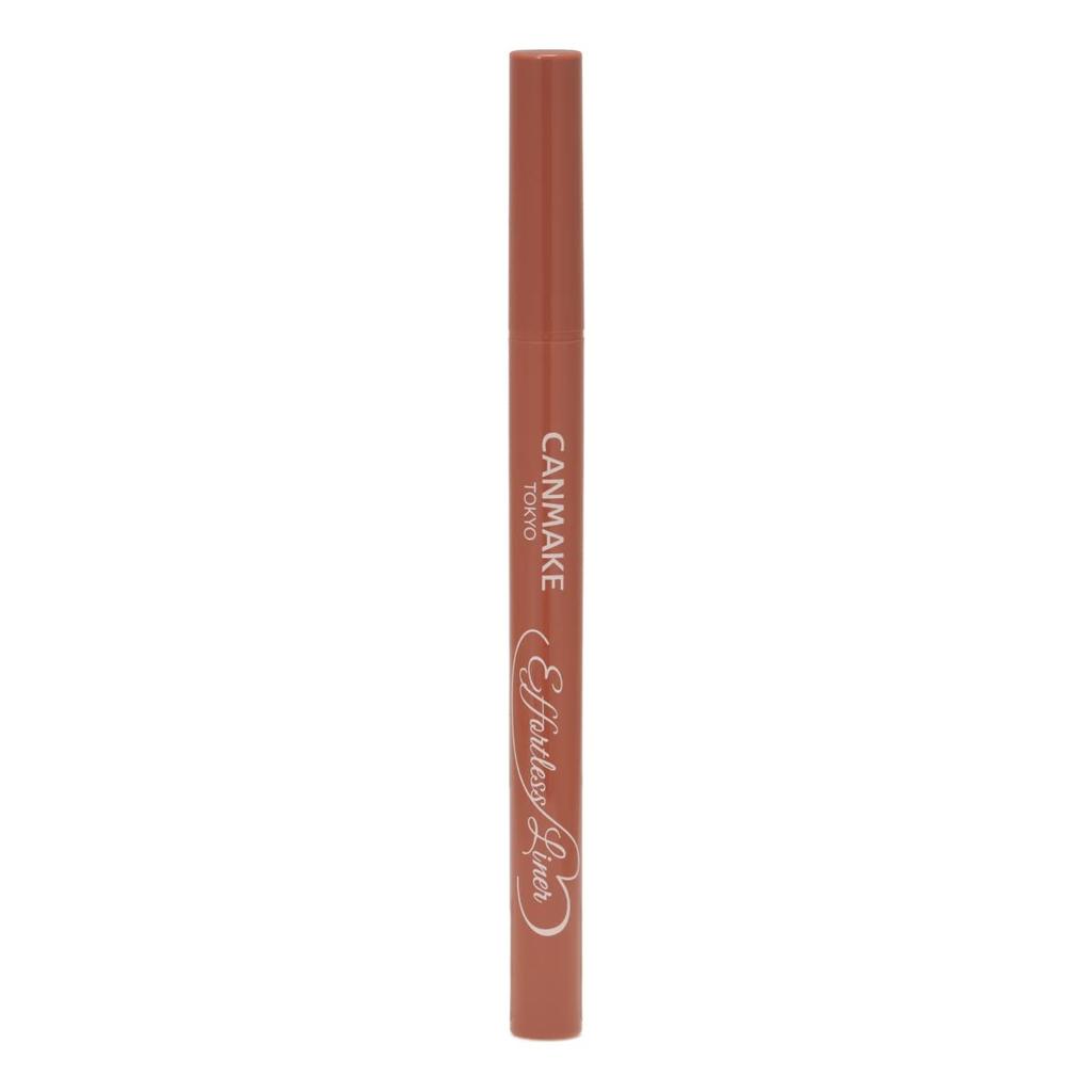 Canmake Effortless Liner 01 Fringe Terracotta Жидкая подводка для глаз Shedding Feel Orange Brown 0,63 мл