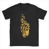 Saxophone T Shirts Men's 100% Cotton Vintage T-Shirt Crewneck Tee Shirt Short Sleeve Clothing Original