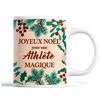 Mug - Christmas - Female Athlete - Ceramic - Beige - 325 Ml